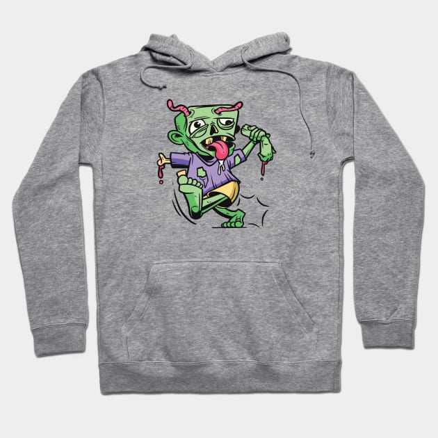 Cartoon Zombie Kid Hoodie by SLAG_Creative